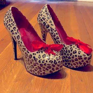 Leopard print Bordello heels